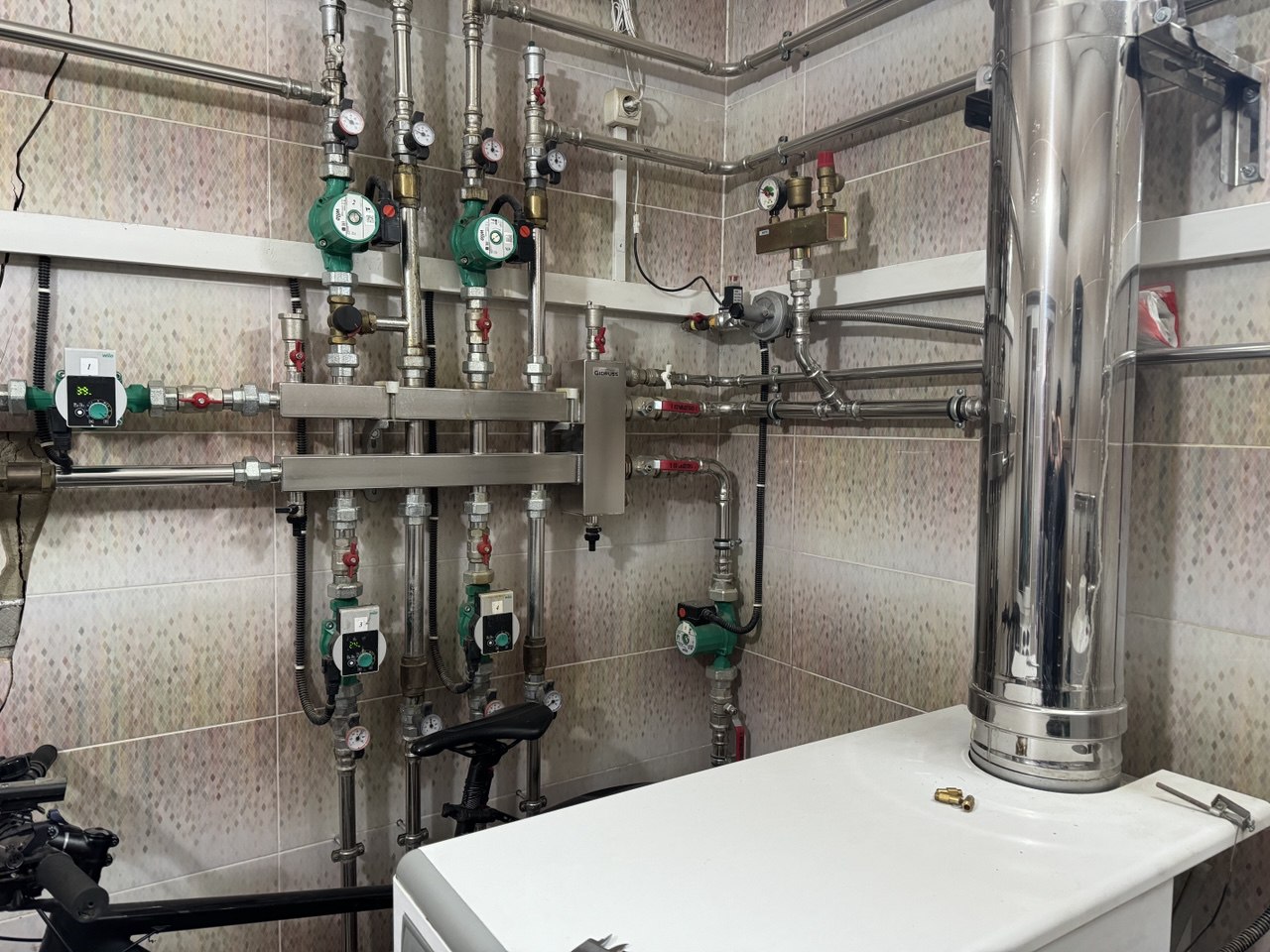 Монтаж котла отопления