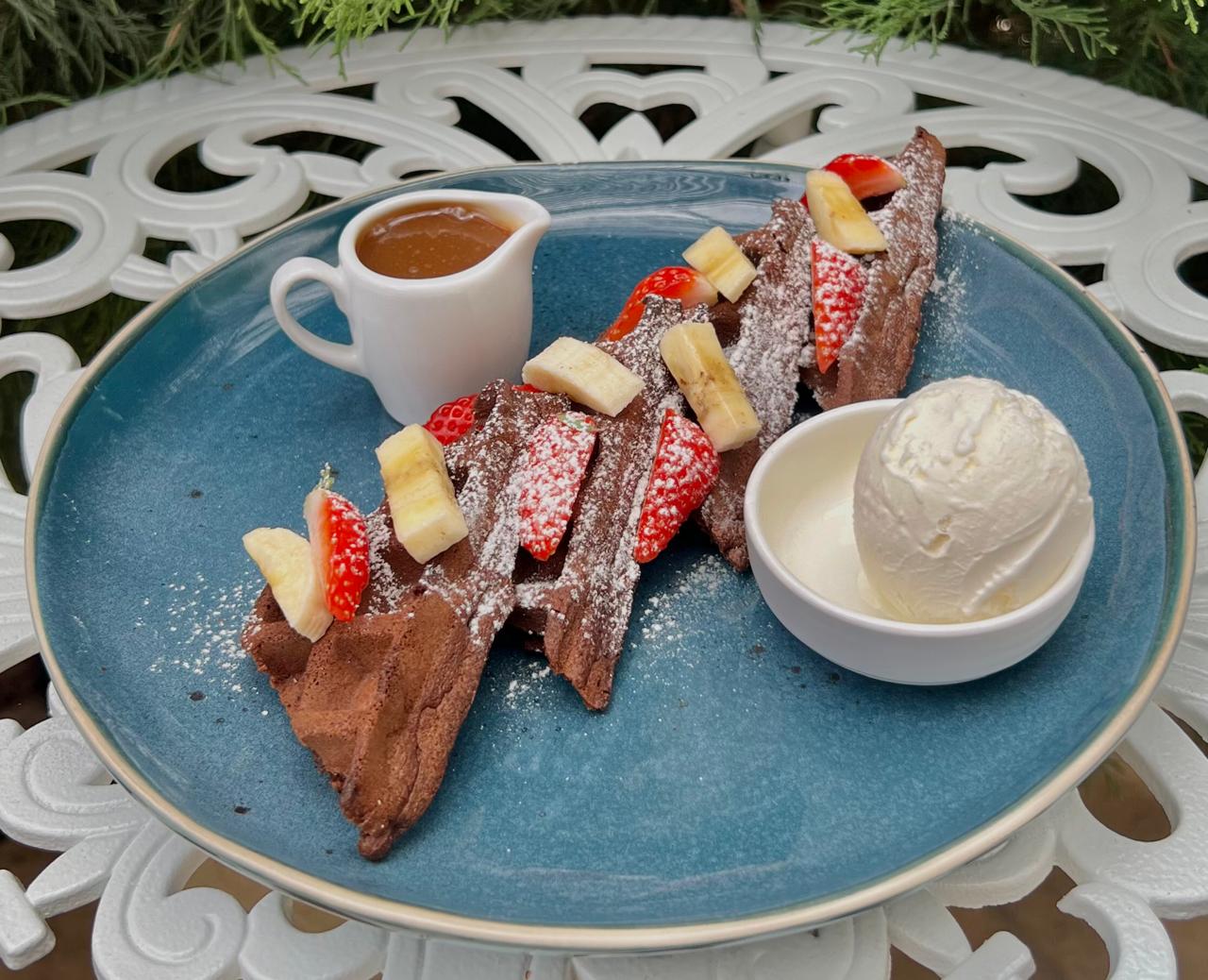 Десерт вафли шоколадные